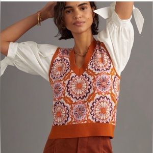 Anthropologie Maeve Vera Jacquard
sweater vest size XS